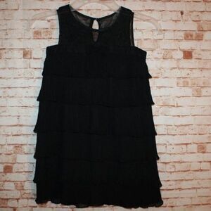 The children's place Black layered dress Size 6
